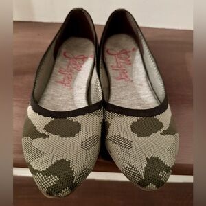 Jellypop Green and Black Camouflage Flats